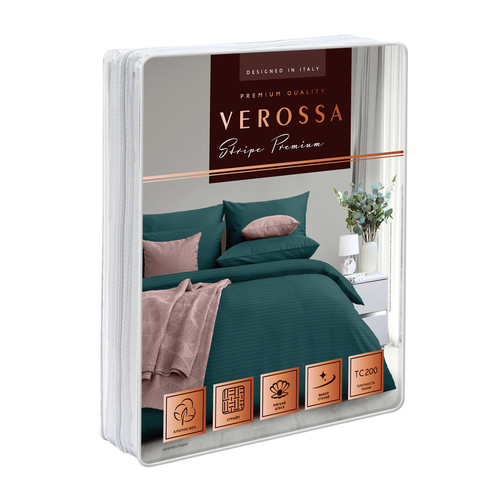 КПБ  страйп-сатин Verossa Stripe <70347 Нефрит>