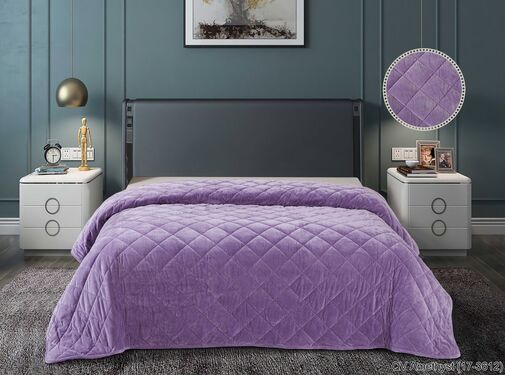 Покрывало стеганое велюровое Luxor, 17-3612, Amethyst QV 