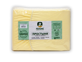 Простыня 120*200*30 поплин на резинке Реноме<шампань> (арт.02/123)(Конструктор КПБ)