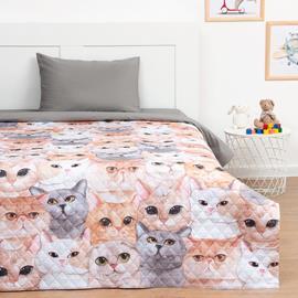 Покрывало детское ультрастеп Юниор, Happy cats<7475399 Happy cats, 145*210, 1,5 спальные>