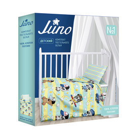 КПБ в детскую кроватку поплин Juno <695861 Мишка морячок>