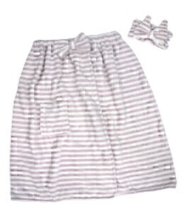 Набор для сауны женский Cherir/Черир.<4294096+K-240 килт+повязка 72*140+17,5*8 сирен-бежевый>